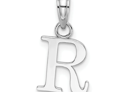 14KW Polished Block Letter Initial Pendant
