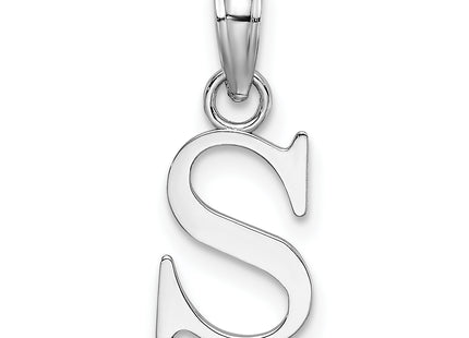 14KW Polished Block Letter Initial Pendant