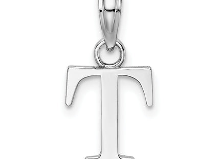 14KW Polished Block Letter Initial Pendant