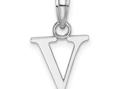 14KW Polished Block Letter Initial Pendant