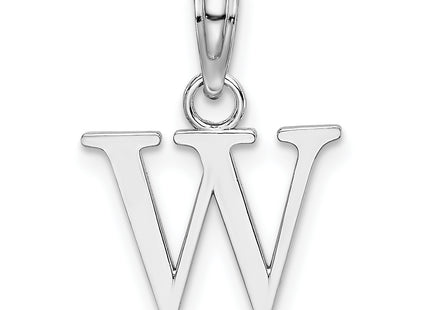14KW Polished Block Letter Initial Pendant