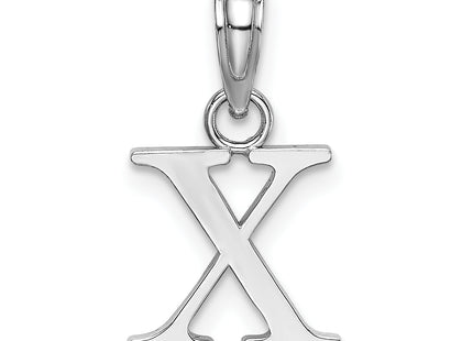 14KW Polished Block Letter Initial Pendant