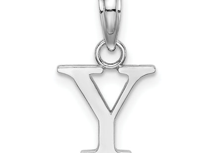14KW Polished Block Letter Initial Pendant