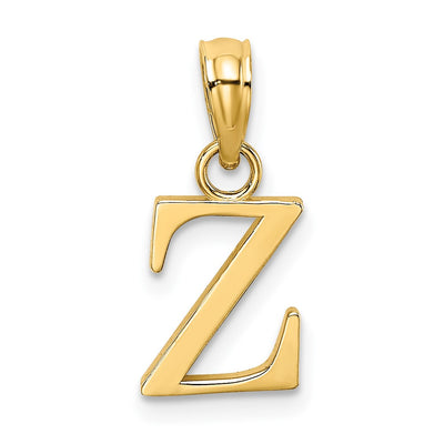 10K gold letter Z pendant