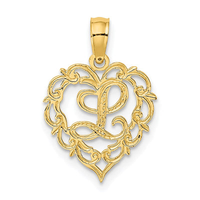 14K yellow gold initial necklace