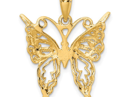 14K gold butterfly charm, further view