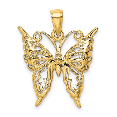 14K gold butterfly charm