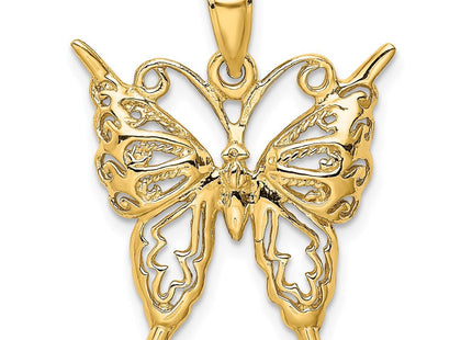 14K gold butterfly charm