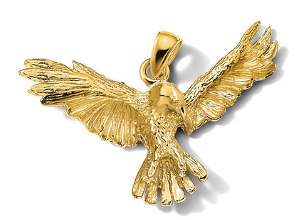 14K Eagle Flying Charm