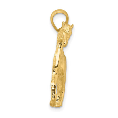 14K Polished Horse Charm, 32.1 x 26.4mm