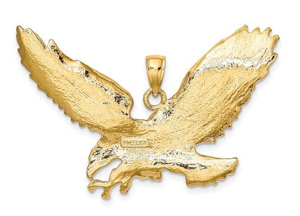 14K Eagle w/Beak Touching Claws Charm (Style K6514)