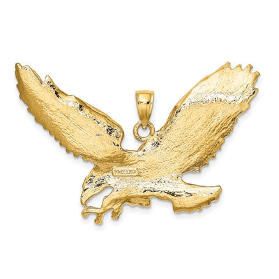 14K Eagle w/Beak Touching Claws Charm, 40.2 x 43.7mm