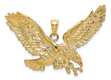 14K Eagle w/Beak Touching Claws Charm (Style K6514)