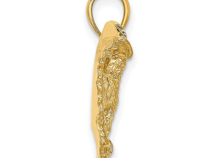 14K gold wing charm, alternate view