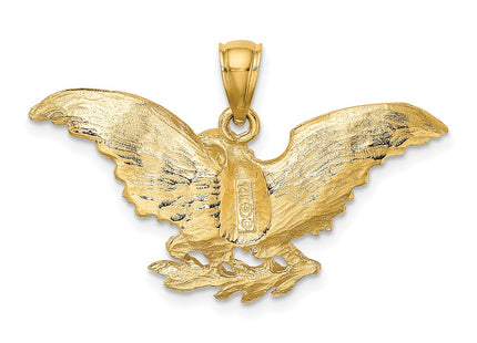 14K gold wing charm, further view