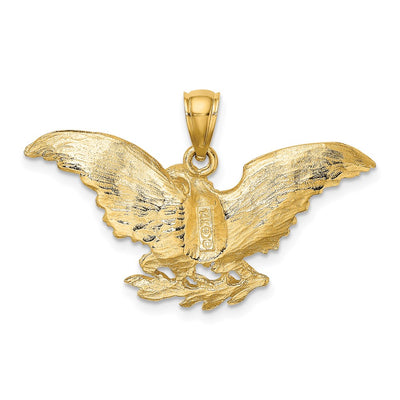 14K Eagle w/ Wings Spread Charm, 22.9 x 34.8mm