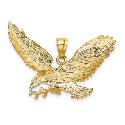 14K Eagle w/Beak Touching Claws Charm, 31.65 x 34.8mm