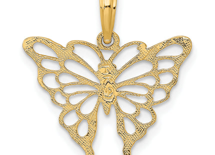 14k Butterfly Charm, 20.6 x 20mm