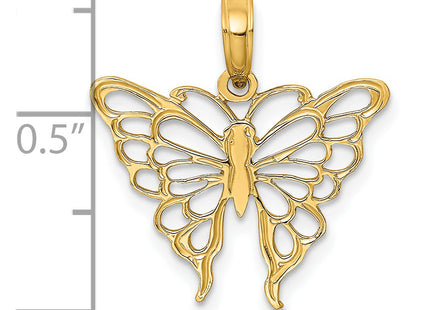 14k Butterfly Charm, 20.6 x 20mm