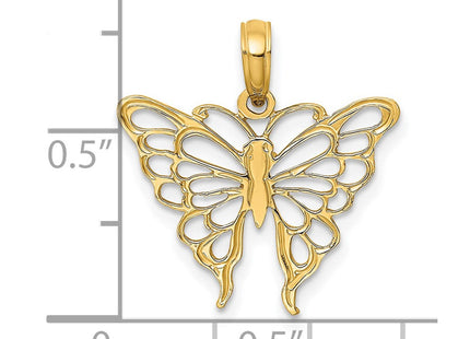 14K Filigree Butterfly Charm, view 3