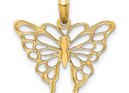 14k Butterfly Charm, 20.6 x 20mm