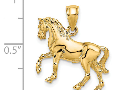 14K 3-D Horse Charm