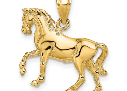 14K 3-D Horse Charm