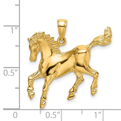 14K Horse Charm, 33.5 x 26.9mm
