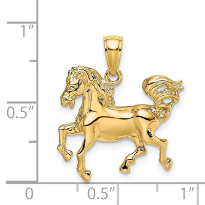 14K Horse Charm, 25.75 x 20.9mm