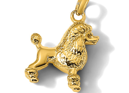 14K 3-D Poodle Dog Charm