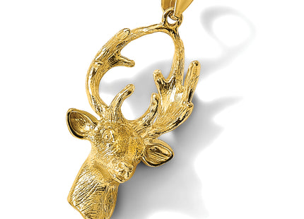 14K 3-D Deer Head Charm