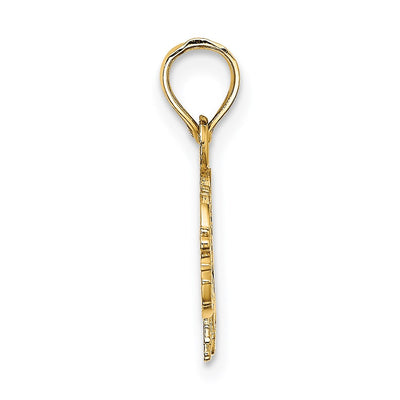 14K Flat Cut-Out Elephant Charm