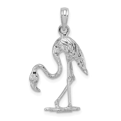 14K white gold charm