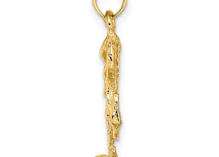 14K white gold charm, alternate view
