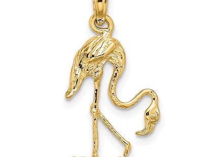 14K white gold charm, further view
