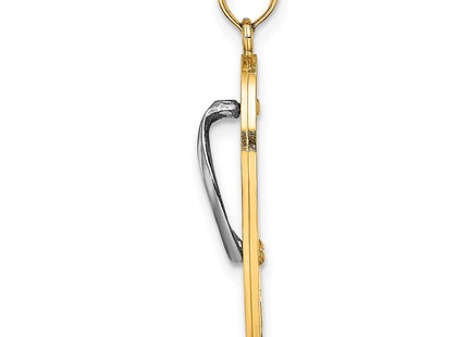 14k Yellow & Rhodium Jewelry Style K6802 - Classique Jewelry Inc.