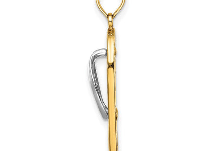 14k Yellow & Rhodium Jewelry Style K6803 - Classique Jewelry Inc.