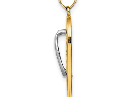 14k Yellow & Rhodium Jewelry Style K6804 - Classique Jewelry Inc.