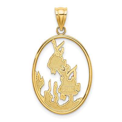 14K Enamel Angelfish In Underwater Scene Charm