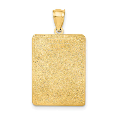 14K Enamel Mile Marker 0 / Key West Charm, 28.7 x 19.2mm