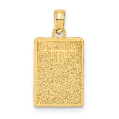 14K Enamel Mile Marker 0 / Key West Charm, 19.25 x 10mm