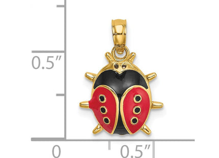 14K Enameled Ladybug Charm (Style K7068)