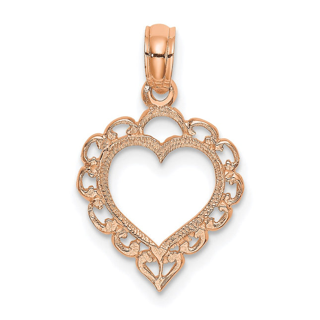 14k Rose Gold Pendants Style K7097R - Classique Jewelry Inc.