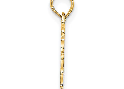 14K gold heart charm, alternate view
