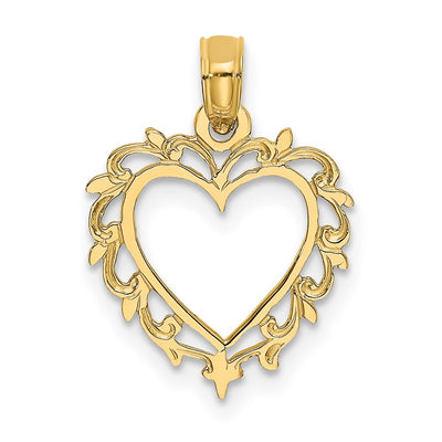 14K gold heart charm