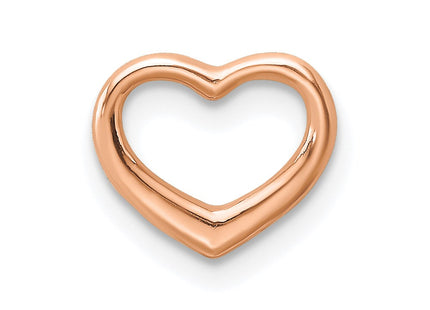 14K rose gold heart chain