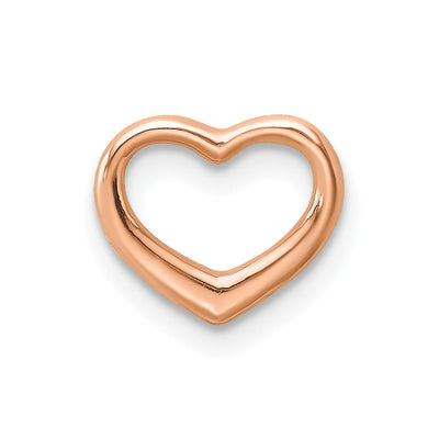 14K rose gold heart chain