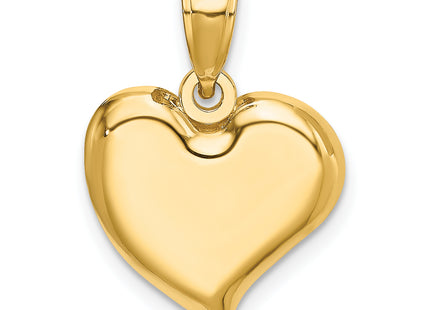 14K Polished Teardrop Heart Charm, 18.1 x 15.2mm