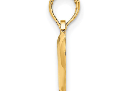 14K gold teardrop charm, alternate view