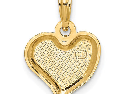 14K gold teardrop charm, further view